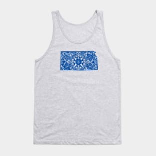 Blue Kansas State Gift Mandala Yoga KS Art Tank Top